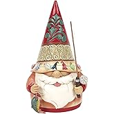 Enesco Jim Shore Heartwood Creek Gone Fishing Gnome Fishman Figurine- Stone Resin Hand Painted Crafted Collectible Decorative Gnomes Figurines Home Decor Statue, 6.7 Inch