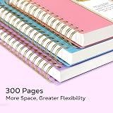 NIRMIRO B5 Spiral Notebook 300 Pages 100GSM Waterproof PVC Pink view 3