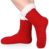 Moon Wood Women's Cozy Fuzzy Non Slip Cabin Fluffy Warm Winter Home Socks