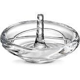 Lenox 837370 Adorn Crystal Ring Holder, 0.5 LB, Clear | 3.5 x 2 inch, ring holder | jewelry tray for rings, earrings, necklaces, trinket dish, gift for women
