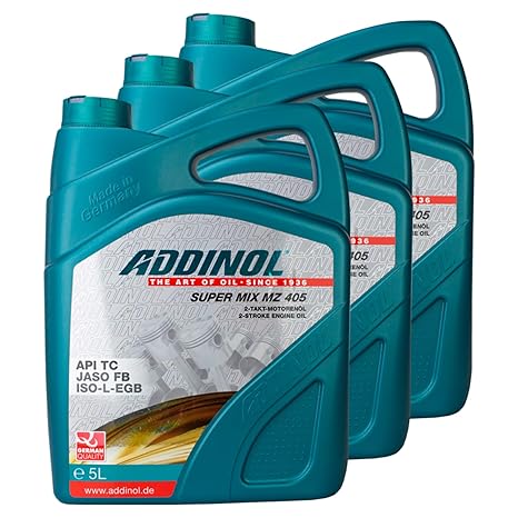 3X Addinol Motoröl Motorenöl Motor Motoren Motor Oil Engine Oil 2-Takt Super Mix Mz 405 (Rot Gefärbt) 5L