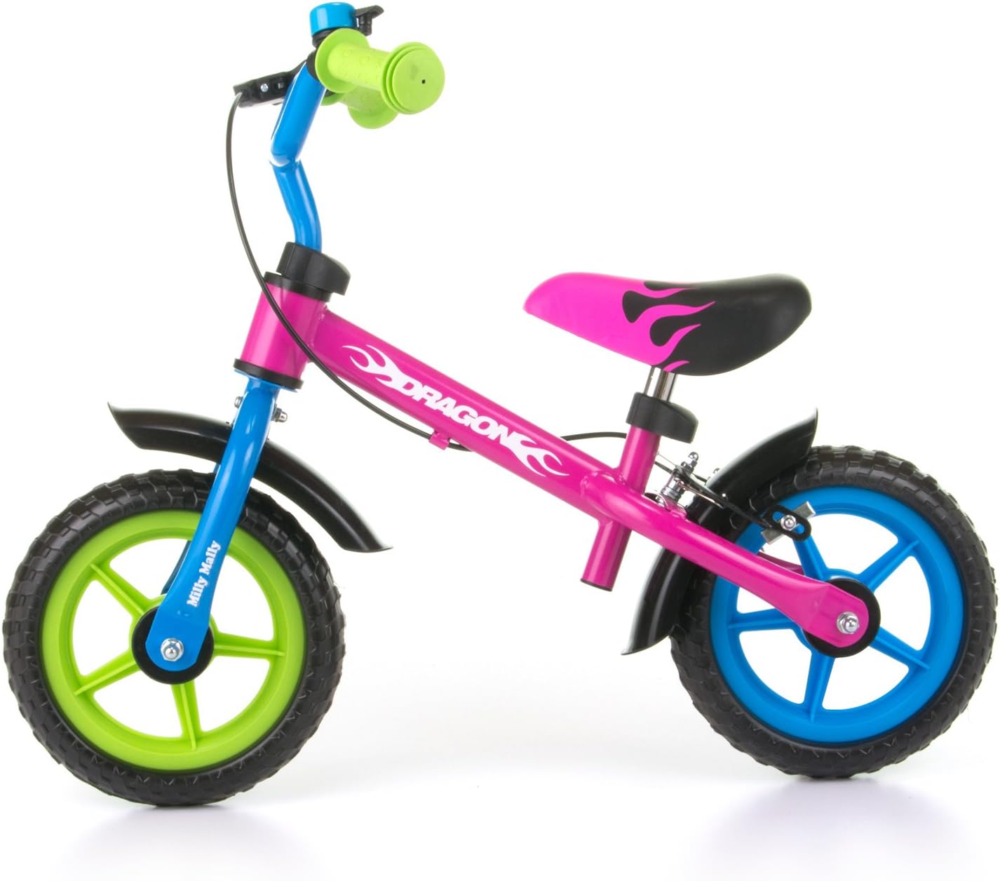 MILLY MALLY 22152 Dragon Balance Bike with Brake, Multi-Colour