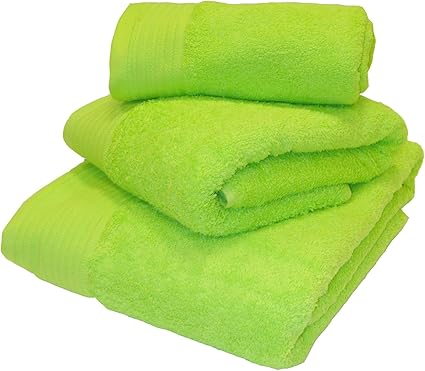 Qpc Direct 600gsm Thick Super Soft Absorbant 100 Egyptian Combed Cotton Towels Bath Towel Lime Green Amazon Co Uk Kitchen Home