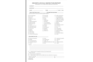 120 Sets Driver Vehicle Inspection Report Book: Daily Vehicle Inspection Checklist Log Book for Drivers and Truckers / 120 Si