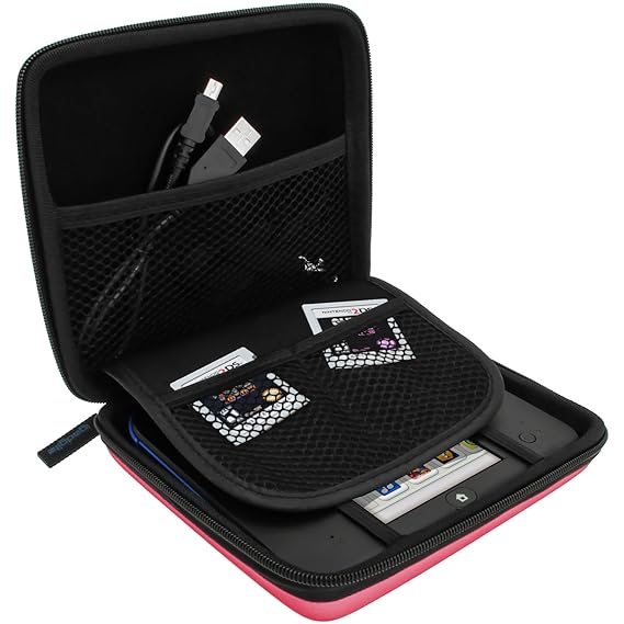 igadgitz Rose EVA Hart Tasche Case Cover für Nintendo 2DS