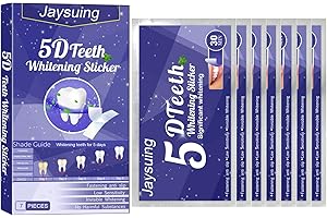 OMO Teeth Whitening Strips 7 Treatments Kit : Professional Dental Whitening Set -Non-Sensitive Formula, Deep Stains Removal Tooth Whitening- Effective & Gentle Teeth Whitener (14 PCS)