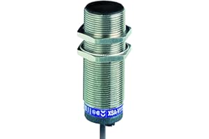 SQUARE D Telemecanique Sensors XSAV12801 Inductive Proximity Sensor, 9s Startup Delay, 120-3000 Pulses Per Minute, Flush-Mount Brass Body, 2-Wire AC/DC Wiring