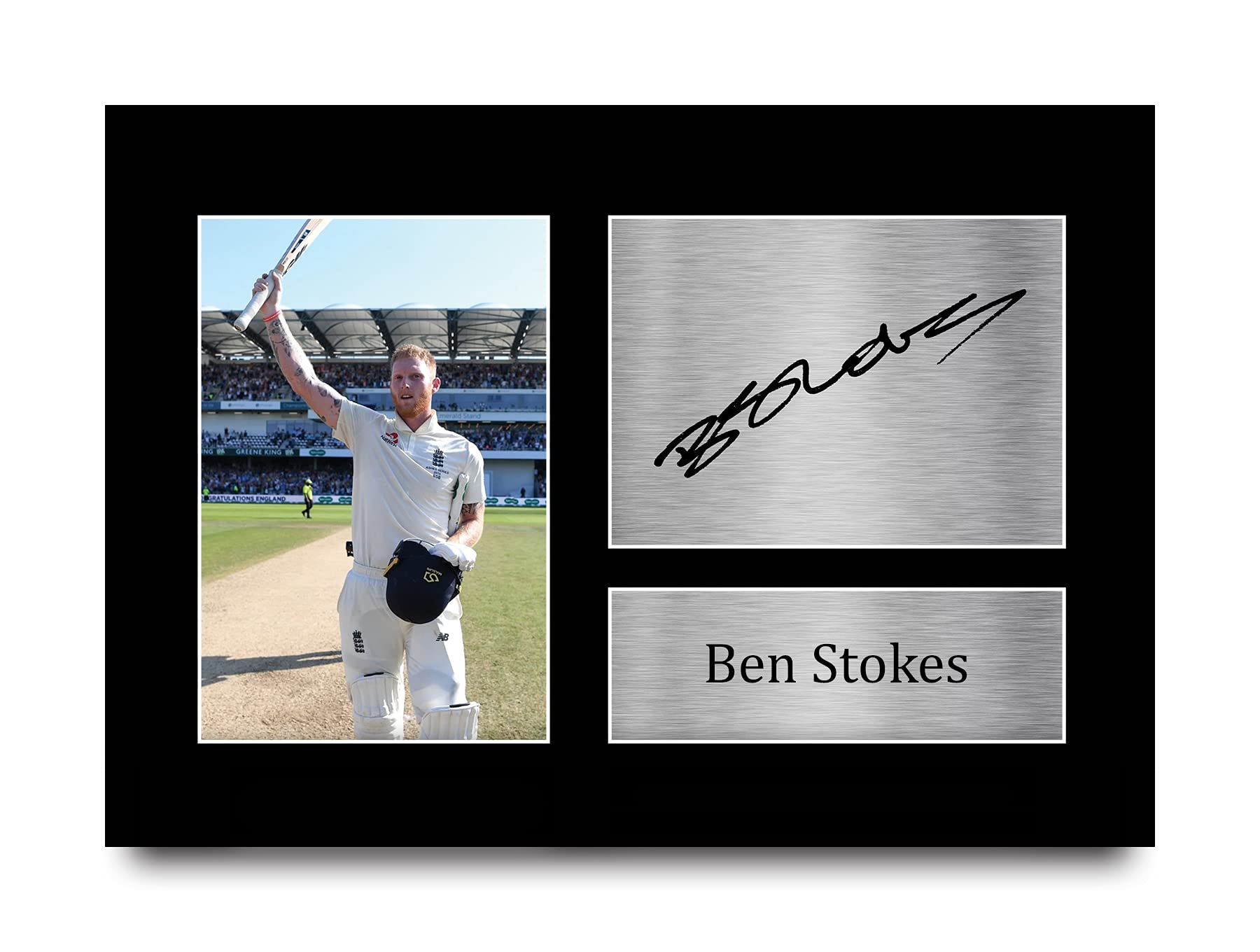 HWC Trading Ben Stokes England Gifts Printed Signed Autograph Picture for Cricket Memorabilia Fans - A4