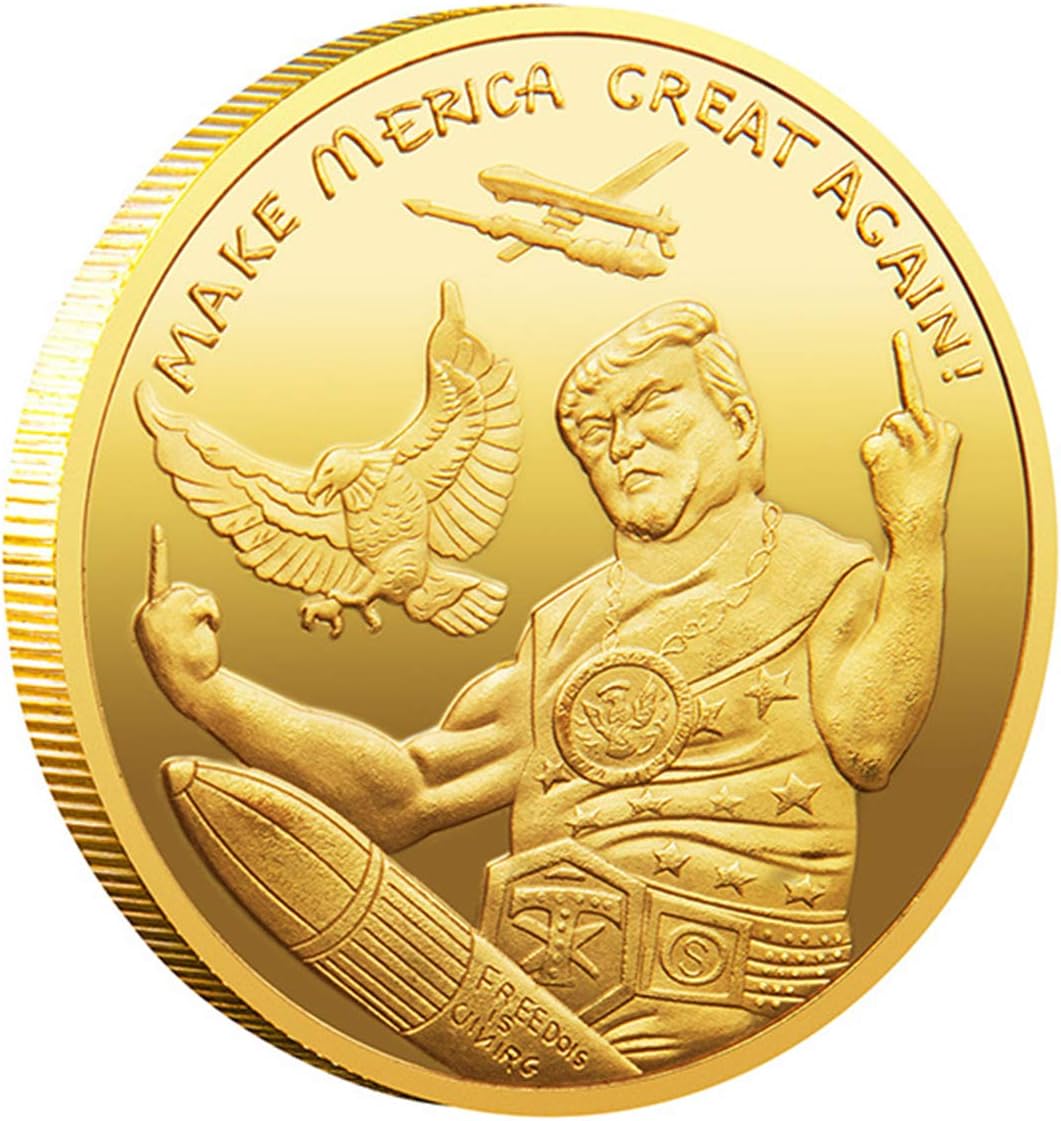 Donald Trump Coin 2020 - Gold Plated Collectible Coin, Protective Case Included - Re-Election Gift, Trump 2020 Make Liberals Cry Again !