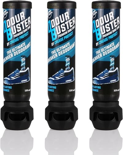 Crease Protect Odour Buster Shoe Deodoriser Spray 1 g Pack of 3