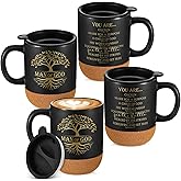 Didaey 4 Pcs Man of God Gifts for Men Christian Mugs Bulk with Cork Bottom 15 oz Bible Verses Cups Ceramic Religious Coffee Mug Thank You Gift for Father's Day Dad Grandpa Birthday Church