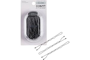 Conair Secure Hold Bobby Pins, Set of Hairpins, Black, 75 Count
