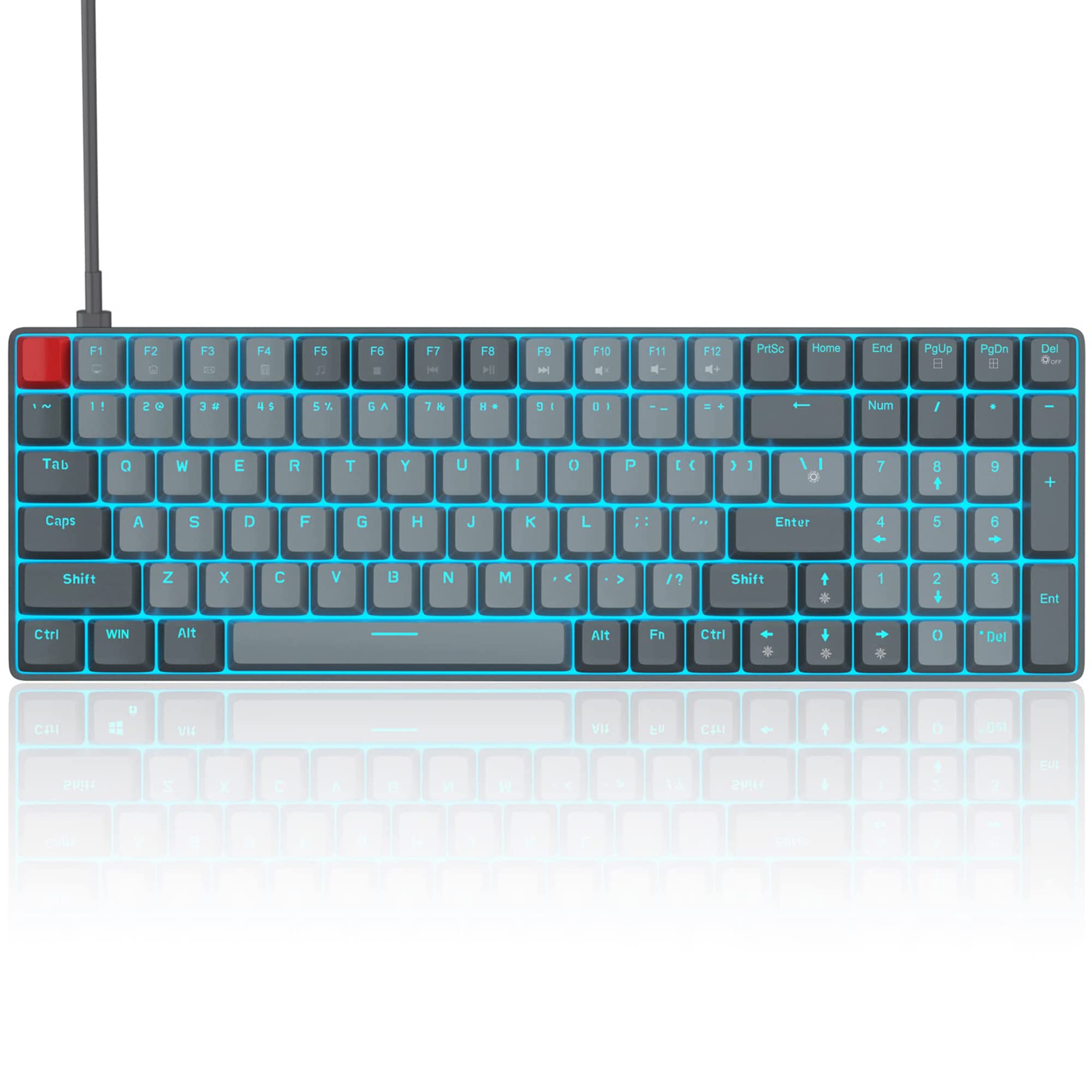 MageGee 100 Keys Mechanical Gaming Keyboard, Red