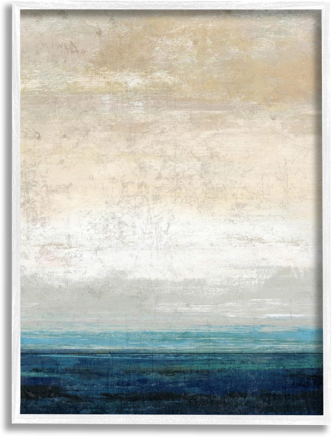 Paintings - Stupell Industries Flipped Sea Horizon Abstract Sand Sky Viewpoint, Design by Suzanne Nicoll, 24 x 30, Tan