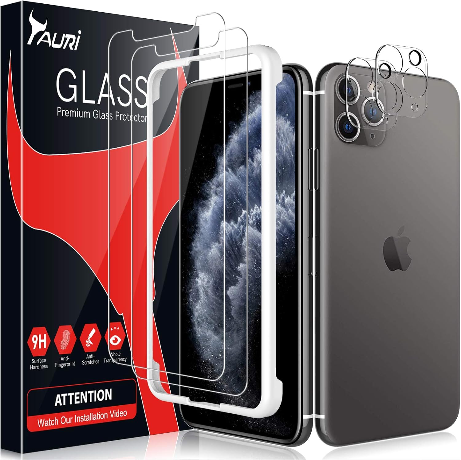 TAURI Accesorios iPhone 11 Pro de 5.8'', 2 Paquetes Protector de