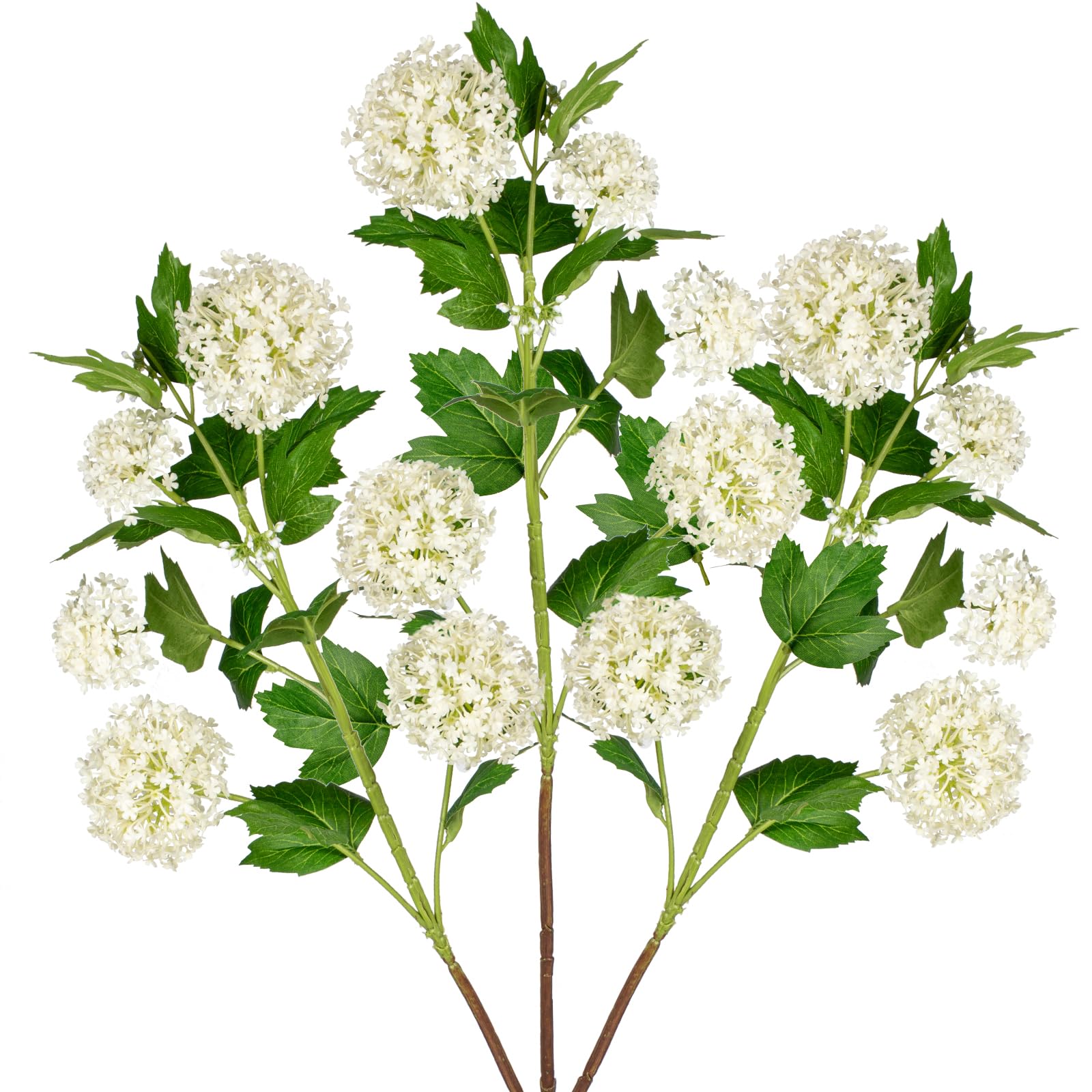 Photo 1 of (used/fair) DILATATA Faux Hydrangea Flowers 31" Cream Artificial Hydrangea Spray with 5 Flower Heads, 3 Per Bag.Faux Hydrangeas Plastic Flowers Fake Hydrangeas for Indoor Outdoor Wedding Table Centerpieces Decor