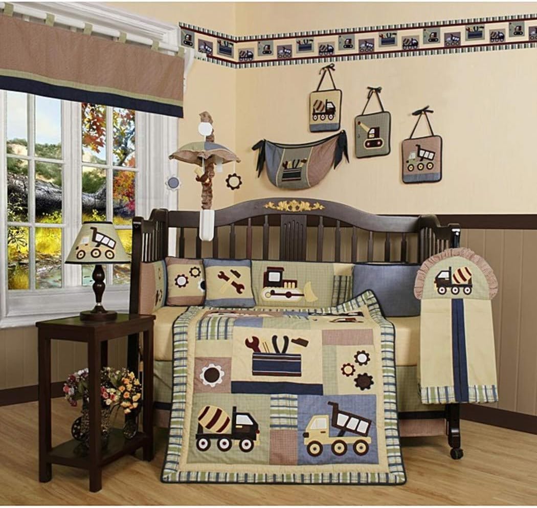 construction nursery bedding set