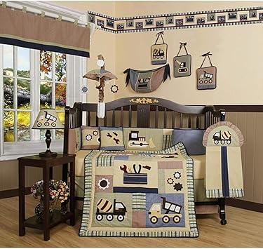 construction crib bedding