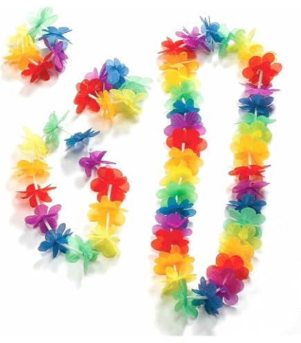 Leiページ Amazon.com: Amscan 318213 Rainbow Hawaiian Lei, 1ct : Toys & Games
