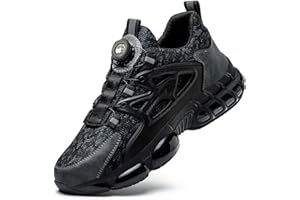 QINGRUIPAI Steel Toe Shoes for Men Women Lightweight Comfortable Work Sneakers Composite Toe Shoes Safety Tennis Sneakers for Long Shifts