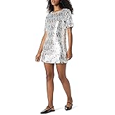 The Drop Womens Reina Sequin T-Shirt Dress