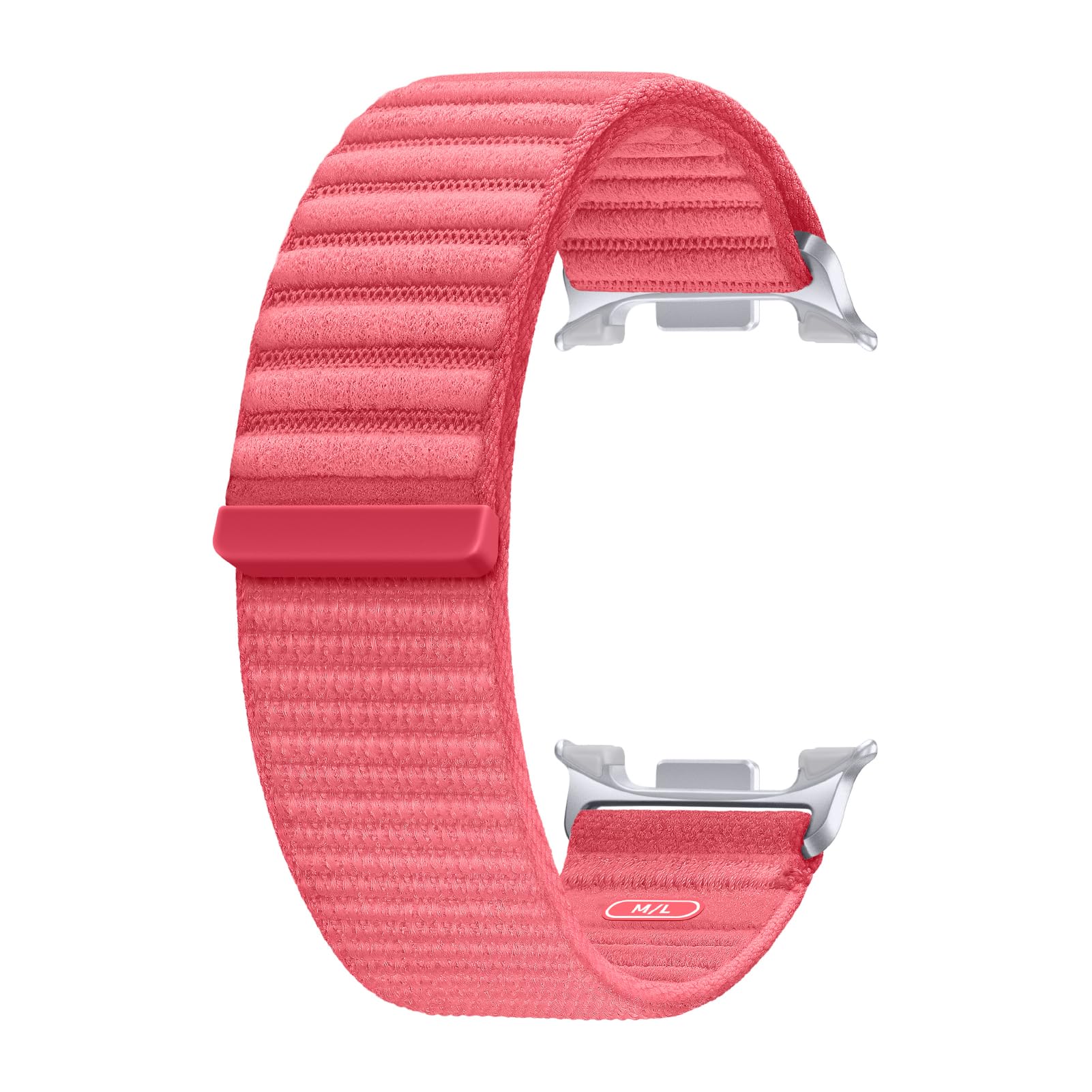 Samsung Galaxy Watch 8 Series Fabric Band, Nylon, Dynamic Lug System, Comfort Fit, Contoured Fit, Lightweight, Compatible with Galaxy Watch 8 and Watch 8 Classic, M/L Coralred Image