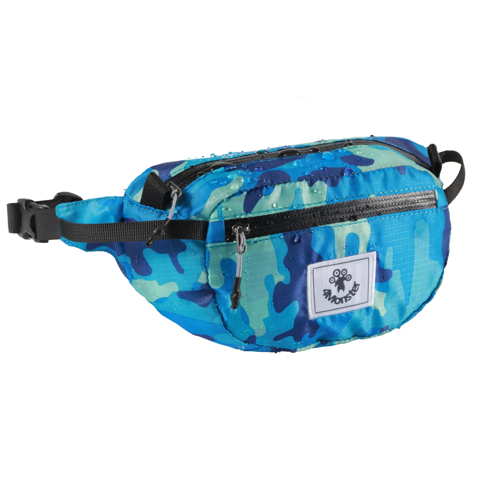 4Monster Foldable Waist Bag with Adjustable Strap, Portable Bum Bag Super Lightweight, Water Resistant Fanny Pack for Men Women Outdoor Hiking Running Travel Camping Sport Navy Blue