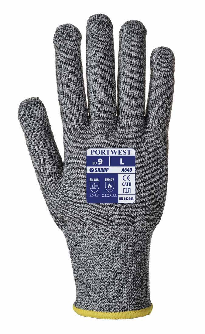 Portwest A640 Cut Resistant Sabre-Dot Glove Grey, XX-Large, XXL - Image 3