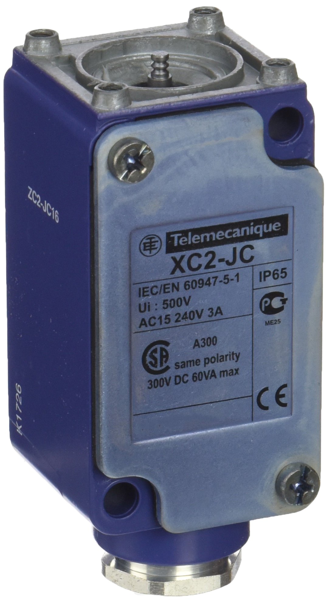 Schneider Electric ZC2JC16 Limit Switch Body, Limit Switch Body Zc2J - Fixed - Without Display - 1C/O - -40.70 °C
