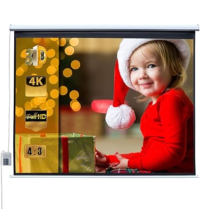 Amazon Com Electric Motorized Projector Screen 100 Inch 4 3 Wall