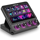 VSD N4 Pro Stream Controller Streaming Deck, Audio and Studio Controller | Programmable Macro Pad Keypad, Multi‑Actions, Customizable LCD Keys, Knobs, Touch Bar, RGB Lights &amp; Stand, Works with PC Mac