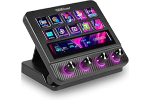 VSDINSIDE Macro Pad, Streaming Deck Stream Controller Soundboard Keypad, Programmable Keys USB Shortcut Keyboard for Gamer Streamer, Audio Mixer for OBS, YouTube, Office Desk Setup, PC, Mac