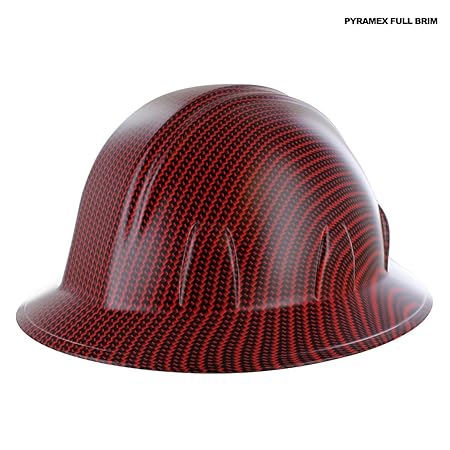 red carbon fiber hard hat