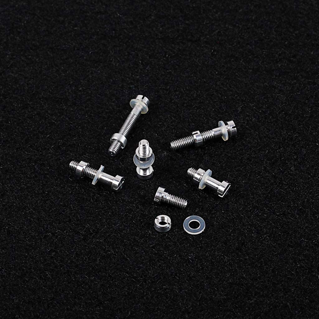 Alnicov 6PCS Turntable Headshell Cartridge Stylus Mounting Kit Metal Screw Bolt Nut Washer Set Lp Record Player Accessories