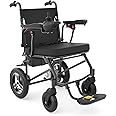 GYMROLLS Electric Wheelchairs for Adults,20 Miles Lightweight Foldable Motorized Wheelchairs Power Portable Wheelchair,500W Motor,Black
