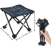 Folding Camping Stool Portable Chair for Fishing Hiking Camping and Beach | Mini Foldable Stool Portable Stool for Outdoor Gardening with Carry Bag(Camouflage)