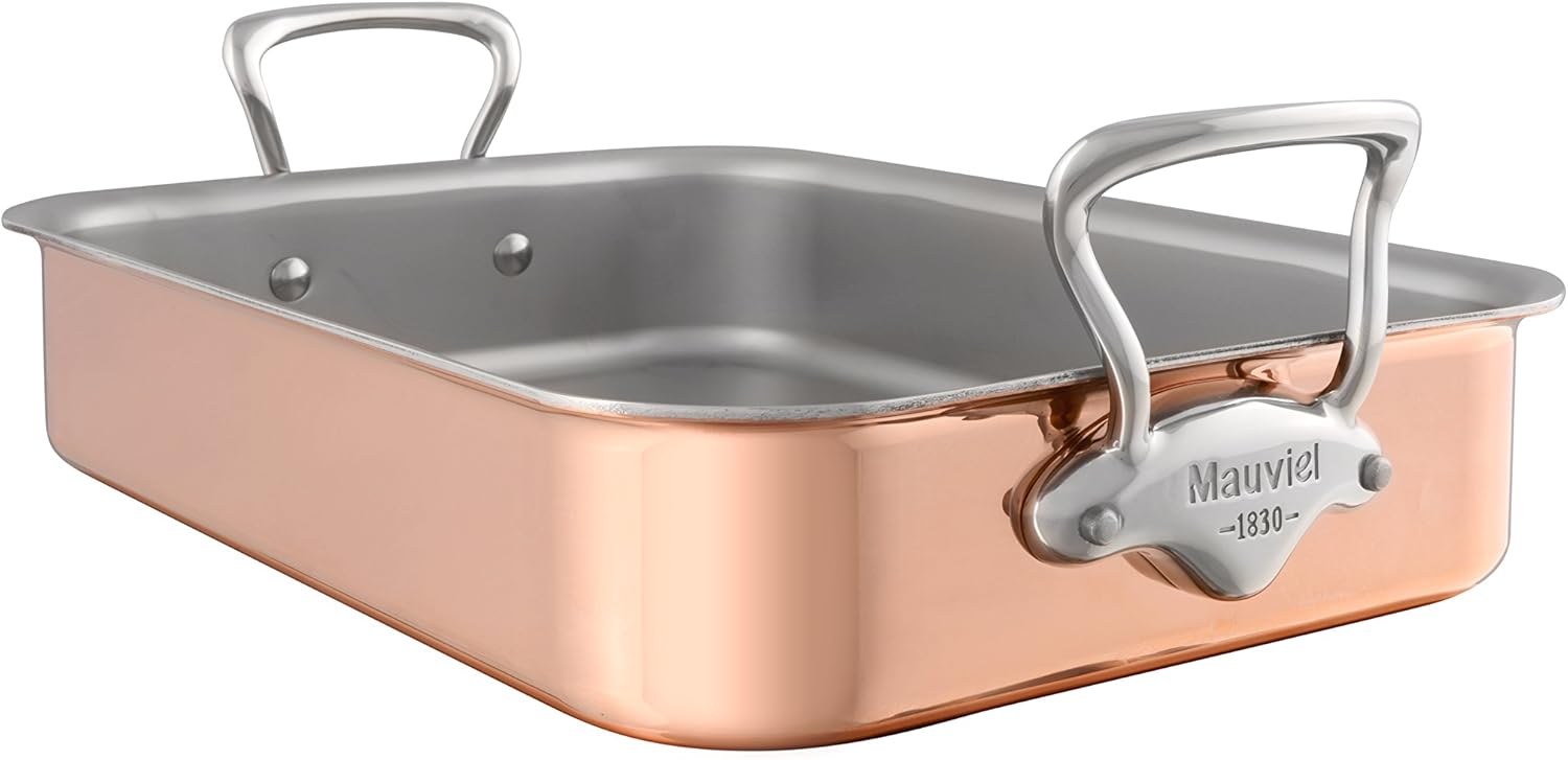 MAUVIEL COPPER & STAINLESS STEEL RECTANGULAR ROASTING PAN 30x22x6 cm Amazon.co.uk Kitchen & Home