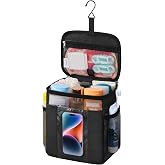 Lifewit Mesh Shower Caddy, Hanging Bathroom Organizer with PVC Phone Bag | Quick Dry, Portable, Toiletry Tote Bag, College Dorm Room Essentials for Travel, Gym, Camping, Medium, Black