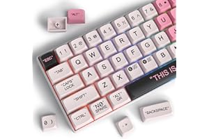 Fogruaden Pink Plastic PBT Dye-Sublimation Cute Keycaps, XDA Profile, 144 Keys Set for Mechanical Keyboard