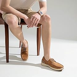 Vostey Men's Loafers & Slip-ons 3-Eye Boat Shoes