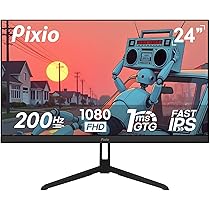 Pixio　200Hz モニター Pixio PX248 Wave 24 inch 200Hz Refresh Rate FHD 1080p