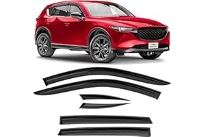 Voron Glass Tape-on Extra Durable Rain Guards for Mazda CX-5 2017-2025, Window Deflectors, Vent Window Visors, 6 Pieces - 100