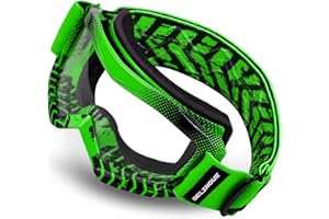 BELINOUS Kid Riding Goggles for ATV Dirt Bike Motorcycle Motorcross MX, Youth Dirt Bike Goggles for Kids 3-12 with Soft Strap
