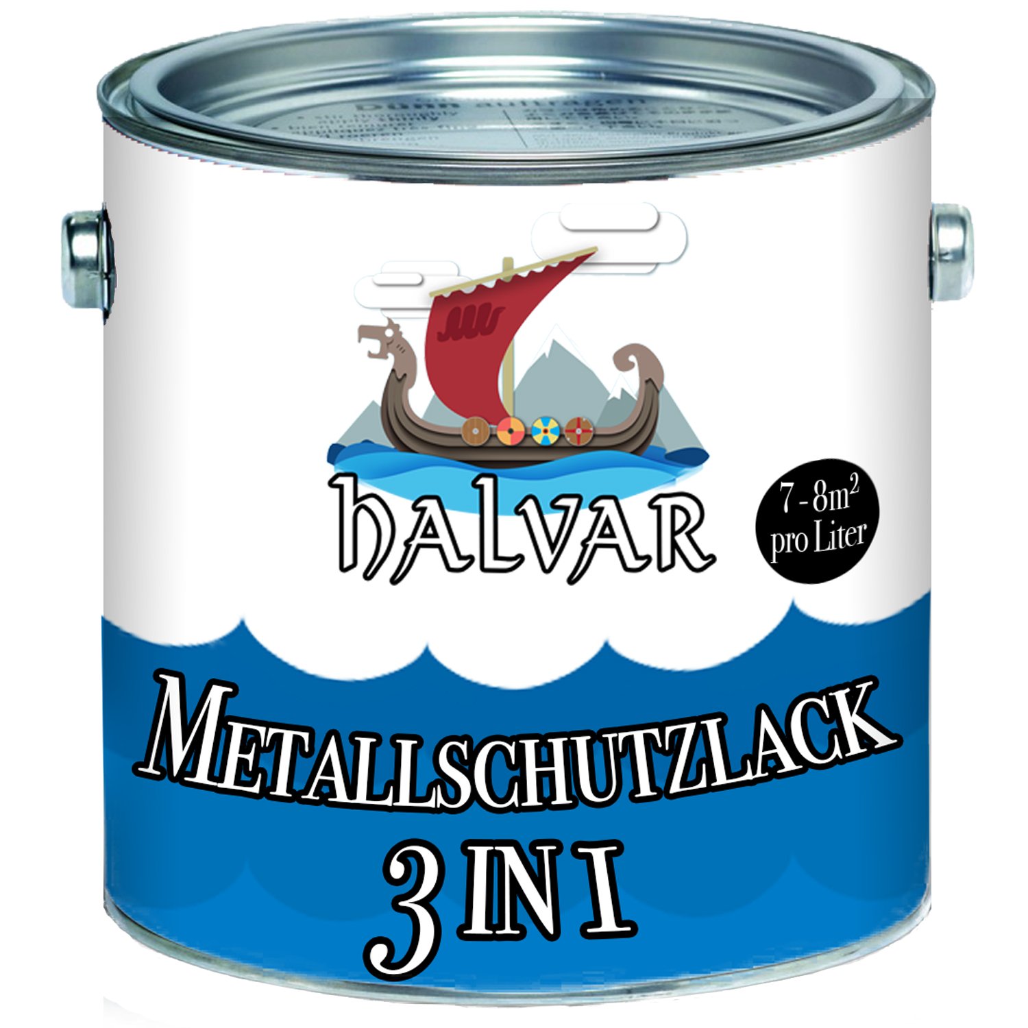 Metallschutzlack Matt Lehmbraun (RAL 8003) - 1 Liter, Für Innen/außen, Rostschützend, Schnelltrocknend