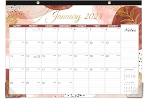 FRASUKIS Desk Calendar 2024 - Desk/Wall Calendar 2024, Jan. - Dec. 2024, 2024 Calendar 12“ x 7", 2024 Calendar 12 Month Large Ruled Blocks