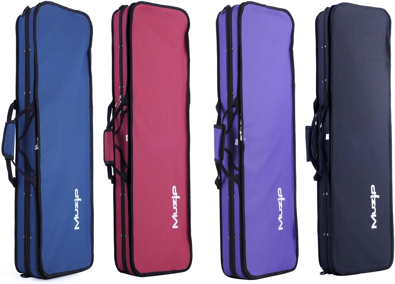 Muzip Full Size Violin Case 4/4 Lightweight Hard Case Backpack Style