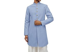 Runcati Mens Kurta Coats Indian Mandarin Collar Attire Ethnic Outfits Wedding Festive Party Clothing Casual Kaftan Robe