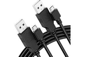 Lot de 2 câbles de charge pour manettes PS4, PlayStation 4/PS4 Pro/PS4 Slim/PS4, Xbox One X/One S/One, 1,8 m