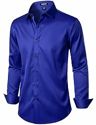 JEMITOP Men's Stretch Wrinkle Free Dress Shirts