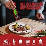 AWLKIM Instant Read Meat Thermometer, Waterproof, Backlit Digital Probe view 7